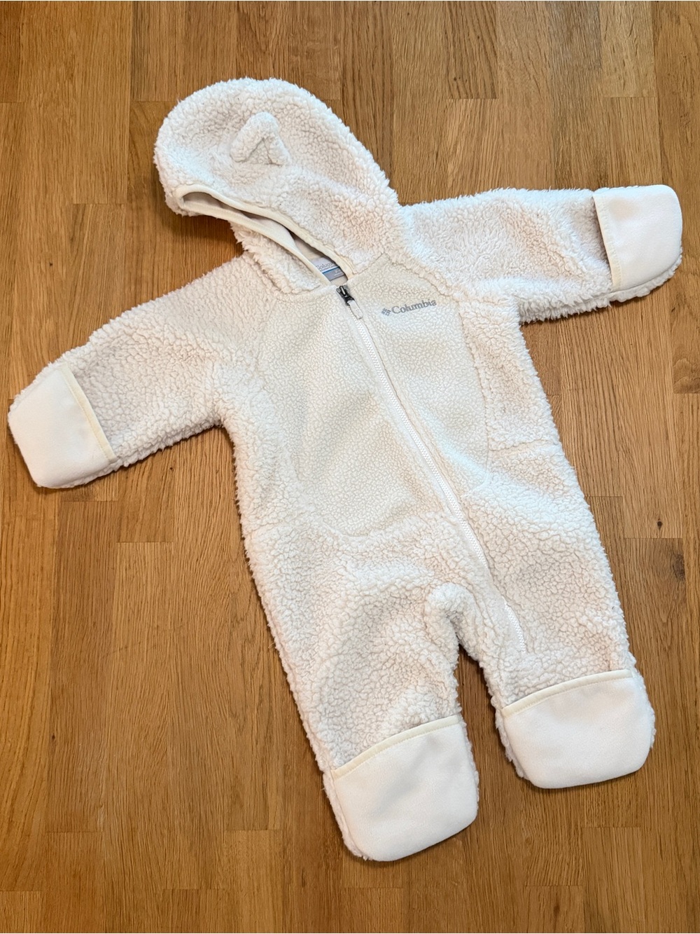 Columbia 3-6 MONTHS Ivory Infant‎ Foxy Baby Sherpa Bunting Animal Ears